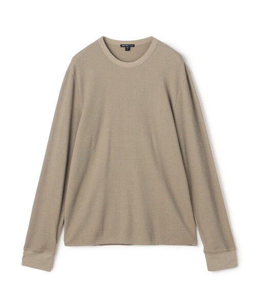 JAMES PERSE(ジェームスパース)の「コットンリネンワッフル ロングスリーブカットソー MCLW3747(Tシャツ/カットソー・メンズ・ベージュ・2)」の1枚目の写真