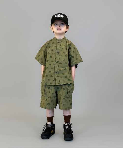 GROOVY COLORS(グルービーカラーズ)の「GC Patterned Side Pocket Shorts(その他パンツ・キッズ・カーキ・135)」の1枚目の写真
