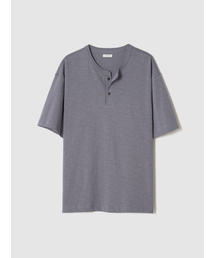 POKER FACE（ポーカーフェイス）の「SLUB HENLEY NECK T-SHIRTS SILVER VIOLET（Tシャツ/カットソー）」
