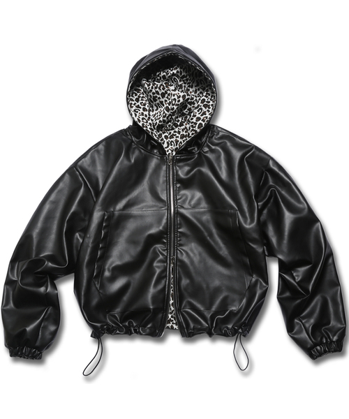 ROCKPSYCHO(ロックサイコ)の「リバーシブルヒョピジャケットアイボリー(ライダースジャケット・メンズ・ブラック・MEDIUM/LARGE)」の1枚目の写真