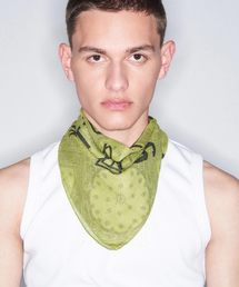 FROM ARLES（フロムアルル）の「ペイズリー ボーイスカーフ / オリーブ（バンダナ/スカーフ）」