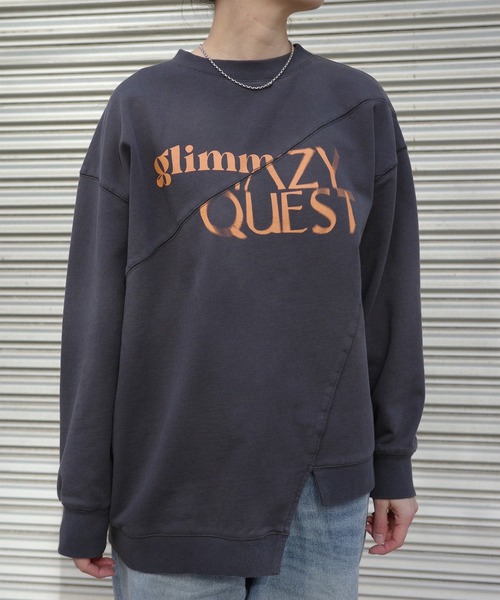 Ameri(アメリ)の「CONCEPT DOCKING CUT TOP(Tシャツ/カットソー・レディース・アイボリー/スミクロ/ブラウン・FREE)」の1枚目の写真