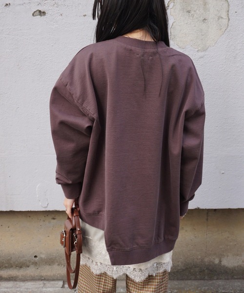 Ameri(アメリ)の「CONCEPT DOCKING CUT TOP(Tシャツ/カットソー・レディース・アイボリー/スミクロ/ブラウン・FREE)」の10枚目の写真