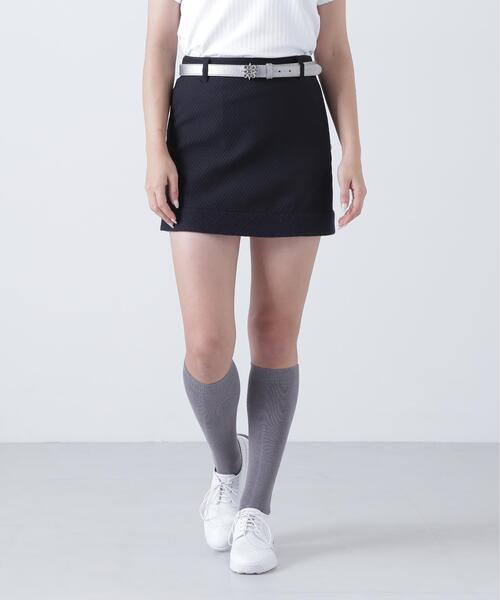 St ANDREWS（セントアンドリュース）の「【St ANDREWS】サッカージオメトリックジャガードスカート (WOMENS)（スカート・レディース・ホワイト/ネイビー・M/SS/L/S）」の2枚目の写真
