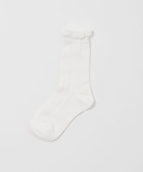 URBAN RESEARCH DOORS（アーバンリサーチドアーズ）の「透かし編みフリルソックス(KIDS)（ソックス/靴下・キッズ・オフホワイト・17-19cm）」の4枚目の写真