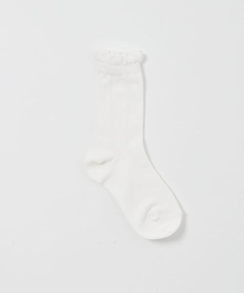 URBAN RESEARCH DOORS（アーバンリサーチドアーズ）の「透かし編みフリルソックス(KIDS)（ソックス/靴下・キッズ・オフホワイト・17-19cm）」の5枚目の写真