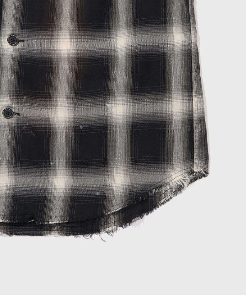 STUDIOUS（ステュディオス）の「【FACCIES/ファッチーズ】FADED OMBRE WESTERN SH（シャツ/ブラウス・メンズ・ブラック/グレー・1/2）」の7枚目の写真