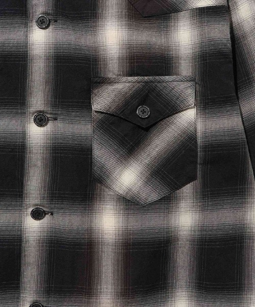 STUDIOUS（ステュディオス）の「【FACCIES/ファッチーズ】FADED OMBRE WESTERN SH（シャツ/ブラウス・メンズ・ブラック/グレー・1/2）」の8枚目の写真