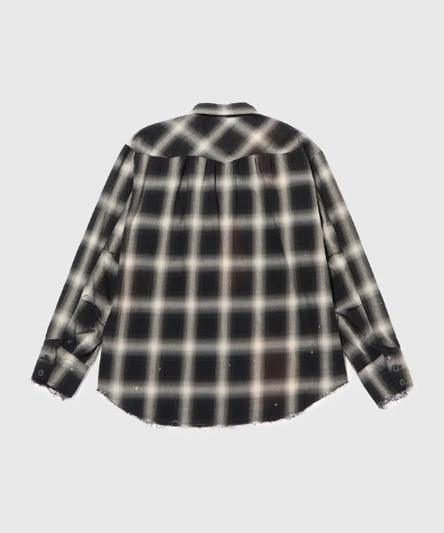 STUDIOUS（ステュディオス）の「【FACCIES/ファッチーズ】FADED OMBRE WESTERN SH（シャツ/ブラウス・メンズ・ブラック/グレー・1/2）」の3枚目の写真