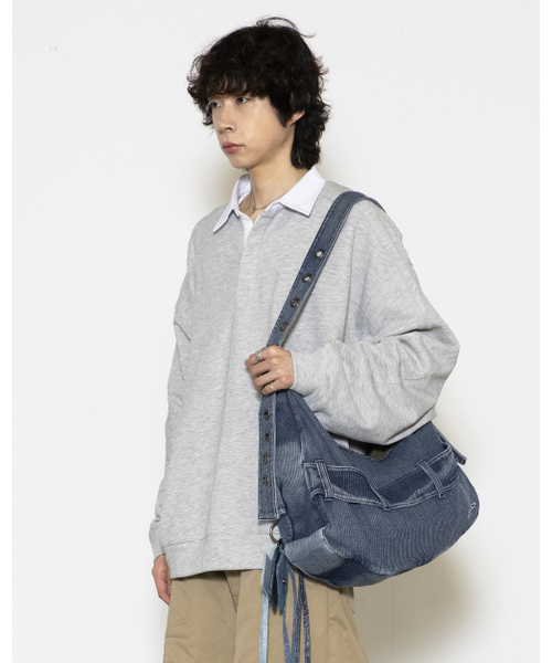 GLACK（グラック）の「GB009 ベルトディテールデニムショルダーバッグ (インディゴ)（ショルダーバッグ・レディース・その他・FREE）」の3枚目の写真