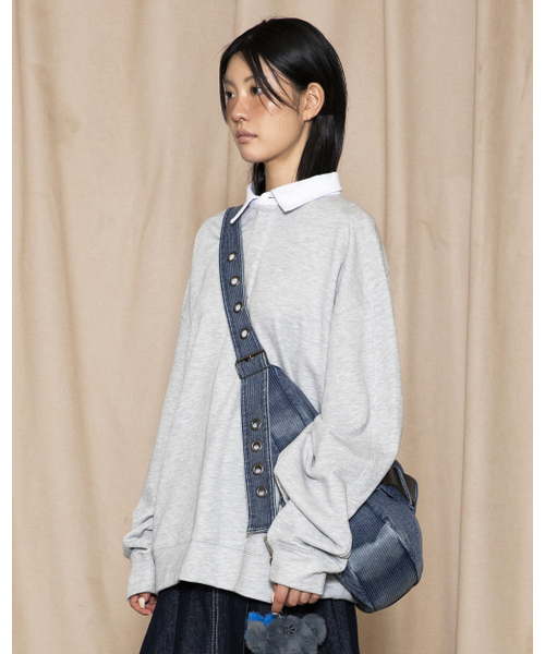 GLACK（グラック）の「GB009 ベルトディテールデニムショルダーバッグ (インディゴ)（ショルダーバッグ・レディース・その他・FREE）」の4枚目の写真