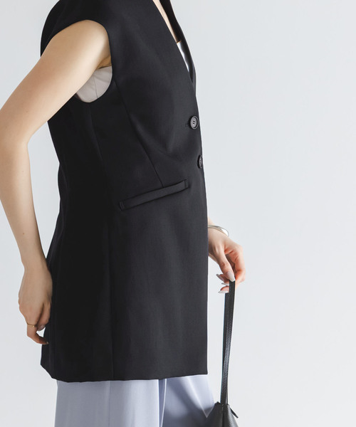 Noble(ノーブル)の「Vカラーナロージレ(ベスト・レディース・ネイビー/モカ・38/36)」の5枚目の写真