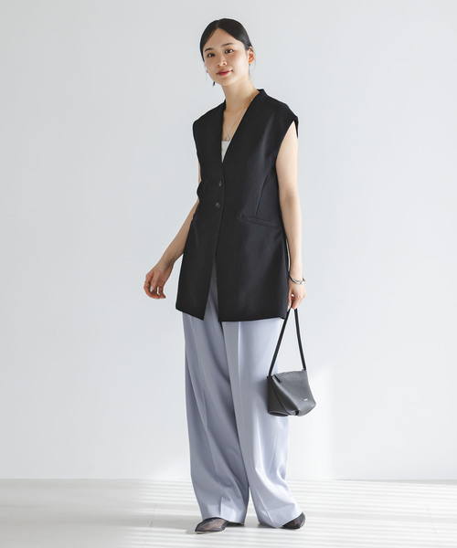 Noble(ノーブル)の「Vカラーナロージレ(ベスト・レディース・ネイビー/モカ・38/36)」の6枚目の写真