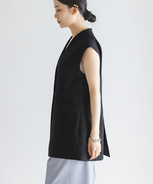 Noble(ノーブル)の「Vカラーナロージレ(ベスト・レディース・ネイビー/モカ・38/36)」の9枚目の写真