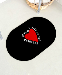 RAVER（レイバー）の「デイニック 4世代 珪藻土バスマット ブラックハート（ラグ/マット）」