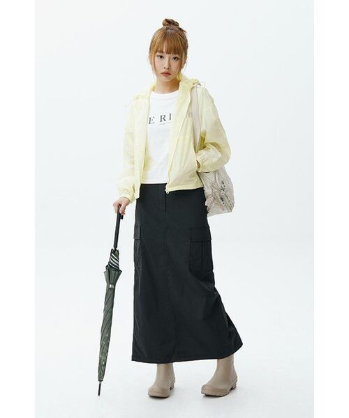 MUSINSA STANDARD WOMAN（ムシンサスタンダードウーマン）の「ウィメンズシアーフードパーカージャケット[レモン]（ナイロンジャケット・レディース・その他・S/M/L）」の12枚目の写真