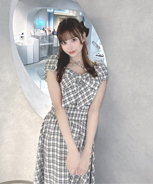 one way(ワンウェイ)の「リボンオフショルワンピース(ワンピース・レディース・ブラック/ホワイト/ホワイト系その他・FREE)」の3枚目の写真