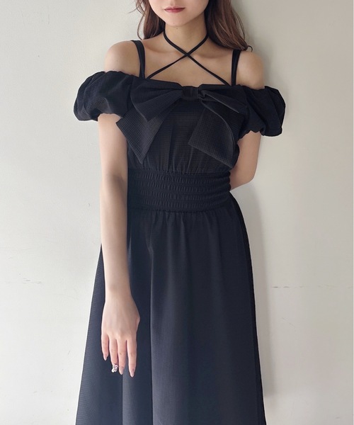 one way(ワンウェイ)の「リボンオフショルワンピース(ワンピース・レディース・ブラック/ホワイト/ホワイト系その他・FREE)」の19枚目の写真