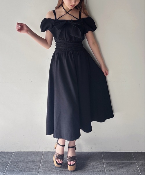 one way(ワンウェイ)の「リボンオフショルワンピース(ワンピース・レディース・ブラック/ホワイト/ホワイト系その他・FREE)」の20枚目の写真