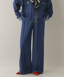 RAGEBLUE | ステッチデザイン/ピンタックデニムパンツ/セットアップ対応(デニムパンツ)