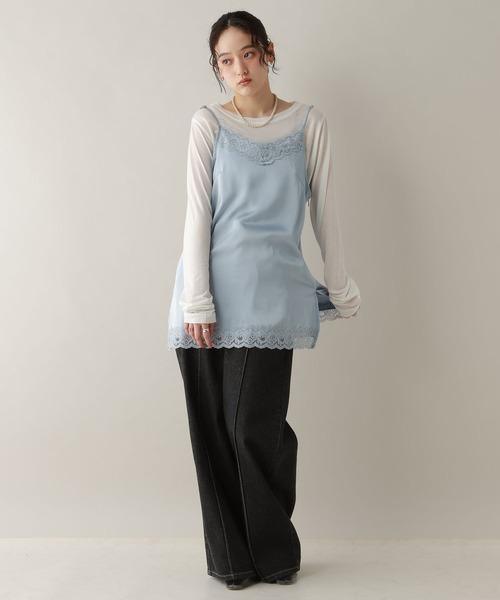 RAGEBLUE（レイジブルー）の「ステッチデザイン/ピンタックデニムパンツ/セットアップ対応（デニムパンツ・レディース・ブラック/ブルー・FREE）」の19枚目の写真