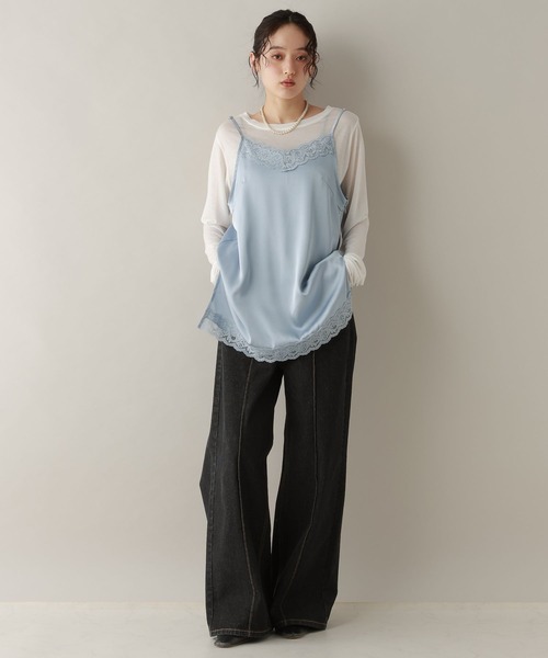 RAGEBLUE（レイジブルー）の「ステッチデザイン/ピンタックデニムパンツ/セットアップ対応（デニムパンツ・レディース・ブラック/ブルー・FREE）」の20枚目の写真