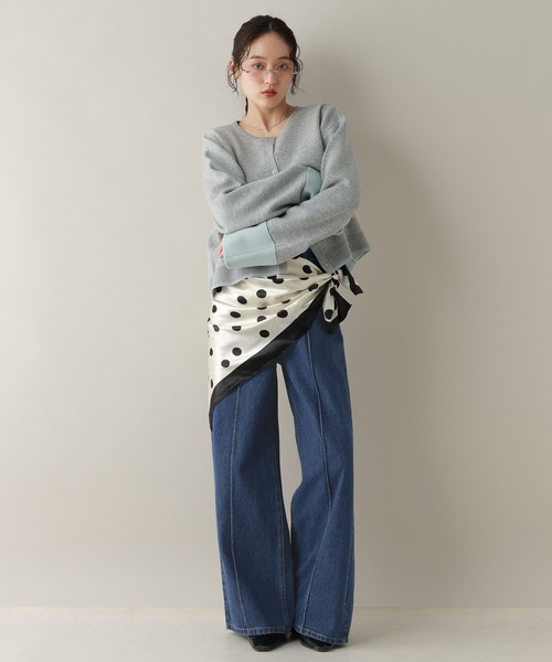 RAGEBLUE（レイジブルー）の「ステッチデザイン/ピンタックデニムパンツ/セットアップ対応（デニムパンツ・レディース・ブラック/ブルー・FREE）」の18枚目の写真