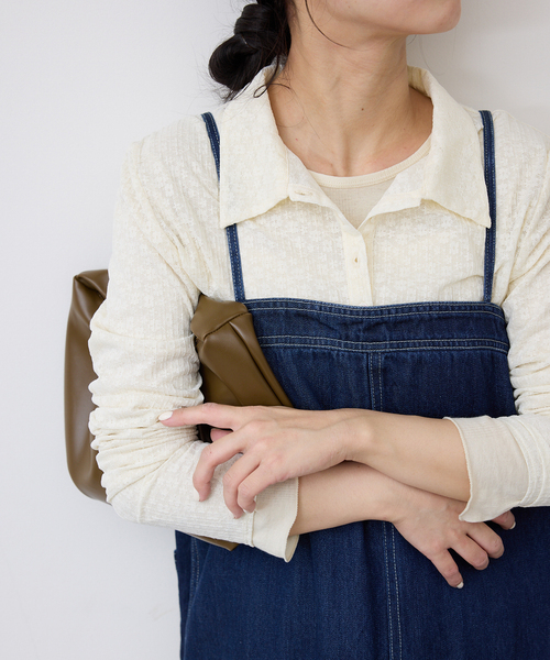 SLOBE IENA（スローブイエナ）の「レースエリツキロンT（Tシャツ/カットソー・レディース・ブラック/アイボリー・FREE）」の11枚目の写真