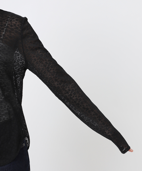 SLOBE IENA（スローブイエナ）の「レースエリツキロンT（Tシャツ/カットソー・レディース・ブラック/アイボリー・FREE）」の16枚目の写真