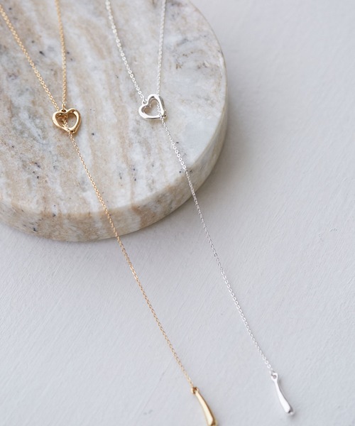 VIS（ビス）の「ハートポイントチェーンYネックレス（ネックレス・レディース・シルバー/ゴールド・FREE）」の12枚目の写真