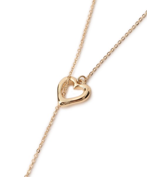 VIS（ビス）の「ハートポイントチェーンYネックレス（ネックレス・レディース・シルバー/ゴールド・FREE）」の3枚目の写真