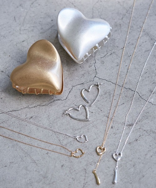 VIS（ビス）の「ハートポイントチェーンYネックレス（ネックレス・レディース・シルバー/ゴールド・FREE）」の14枚目の写真