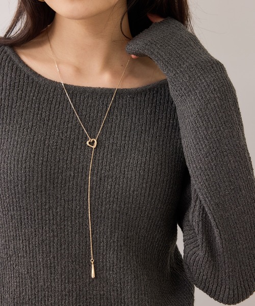VIS（ビス）の「ハートポイントチェーンYネックレス（ネックレス・レディース・シルバー/ゴールド・FREE）」の9枚目の写真