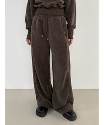 【DIDOT.】ピンタックワイドパンツ（フリース裏起毛・裾絞り可能）
