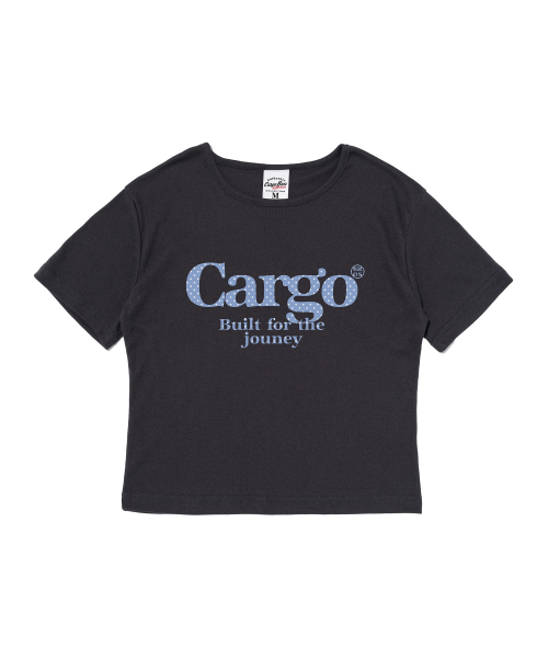 CARGOBROS FOR WOMAN(カーゴブロスフォーウィメン)の「ドットロゴショート半袖Tシャツ(チャコール)(Tシャツ/カットソー・レディース・その他・FREE)」の1枚目の写真
