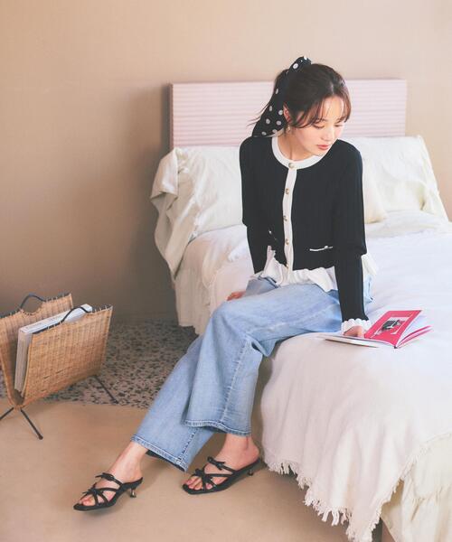 PROPORTION BODY DRESSING(プロポーションボディドレッシング)の「<ウォッシャブル/UV>ボタン付きペプラムニット / 1216170209(ニット/セーター・レディース・ホワイト系その他/グレー/ブラック・MEDIUM/SMALL)」の5枚目の写真