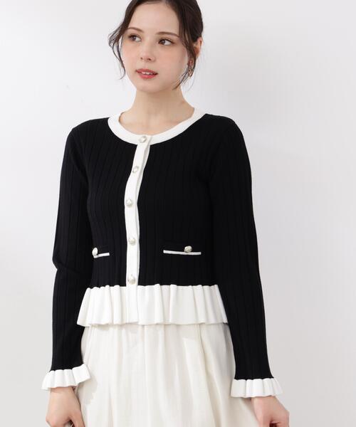 PROPORTION BODY DRESSING(プロポーションボディドレッシング)の「<ウォッシャブル/UV>ボタン付きペプラムニット / 1216170209(ニット/セーター・レディース・ホワイト系その他/グレー/ブラック・MEDIUM/SMALL)」の8枚目の写真