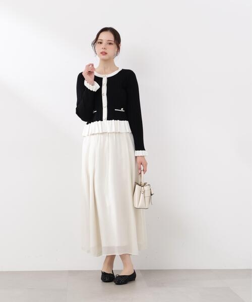 PROPORTION BODY DRESSING(プロポーションボディドレッシング)の「<ウォッシャブル/UV>ボタン付きペプラムニット / 1216170209(ニット/セーター・レディース・ホワイト系その他/グレー/ブラック・MEDIUM/SMALL)」の9枚目の写真