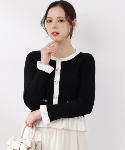 PROPORTION BODY DRESSING(プロポーションボディドレッシング)の「<ウォッシャブル/UV>ボタン付きペプラムニット / 1216170209(ニット/セーター・レディース・ホワイト系その他/グレー/ブラック・MEDIUM/SMALL)」の11枚目の写真