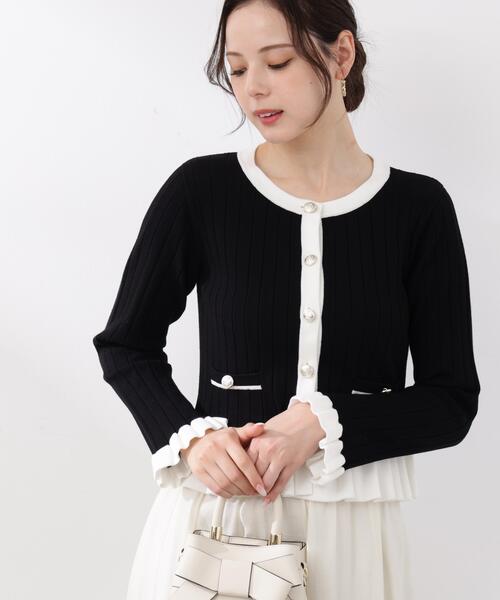 PROPORTION BODY DRESSING(プロポーションボディドレッシング)の「<ウォッシャブル/UV>ボタン付きペプラムニット / 1216170209(ニット/セーター・レディース・ホワイト系その他/グレー/ブラック・MEDIUM/SMALL)」の12枚目の写真