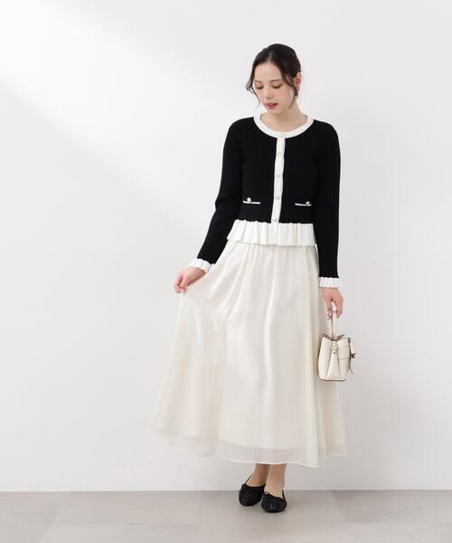 PROPORTION BODY DRESSING(プロポーションボディドレッシング)の「<ウォッシャブル/UV>ボタン付きペプラムニット / 1216170209(ニット/セーター・レディース・ホワイト系その他/グレー/ブラック・MEDIUM/SMALL)」の13枚目の写真