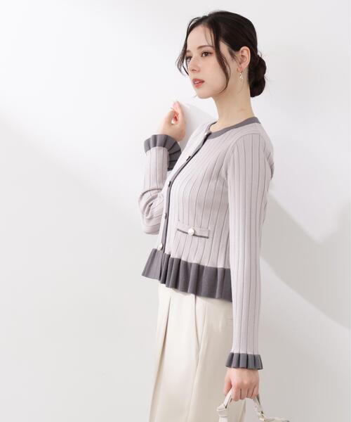 PROPORTION BODY DRESSING(プロポーションボディドレッシング)の「<ウォッシャブル/UV>ボタン付きペプラムニット / 1216170209(ニット/セーター・レディース・ホワイト系その他/グレー/ブラック・MEDIUM/SMALL)」の22枚目の写真