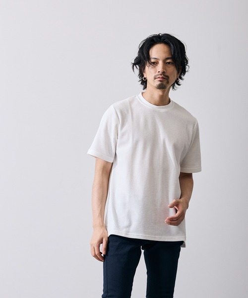improves(インプローブス)の「ワッフル クルー ネック 半袖Tシャツ(Tシャツ/カットソー・メンズ・ブラック/杢グレー/ホワイト・MEDIUM/LARGE/X-LARGE/SMALL)」の12枚目の写真