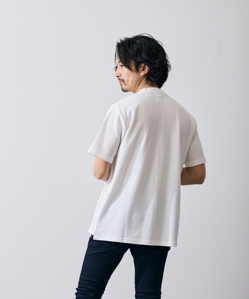 improves(インプローブス)の「ワッフル クルー ネック 半袖Tシャツ(Tシャツ/カットソー・メンズ・ブラック/杢グレー/ホワイト・MEDIUM/LARGE/X-LARGE/SMALL)」の17枚目の写真
