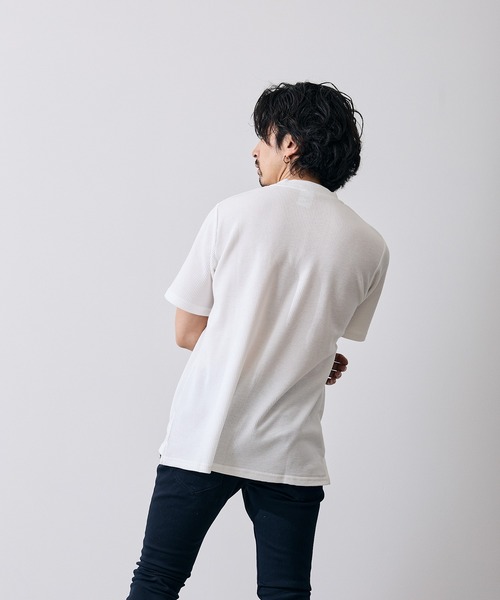improves(インプローブス)の「ワッフル クルー ネック 半袖Tシャツ(Tシャツ/カットソー・メンズ・ブラック/杢グレー/ホワイト・MEDIUM/LARGE/X-LARGE/SMALL)」の21枚目の写真