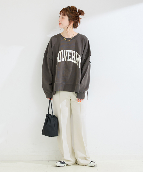 B.C STOCK(ベーセーストック)の「ウォッシャブル / Wジャージソフトフレアリーンパンツ(スラックス・レディース・ブラック/チャコールグレー/ホワイト/カーキ・SMALL/MEDIUM)」の15枚目の写真