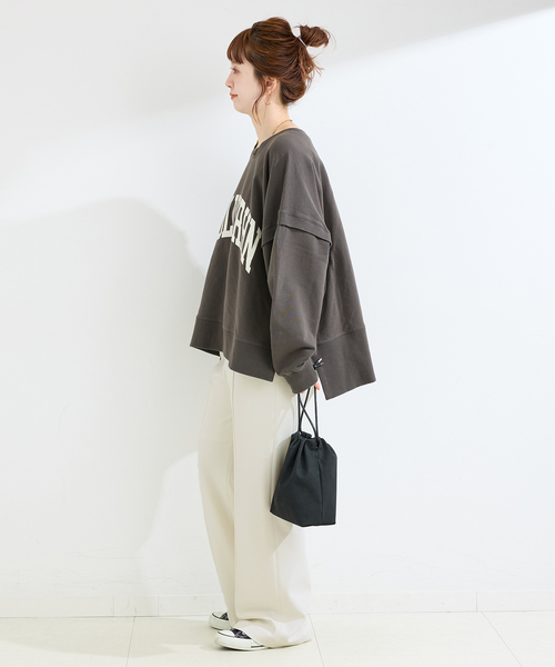 B.C STOCK(ベーセーストック)の「ウォッシャブル / Wジャージソフトフレアリーンパンツ(スラックス・レディース・ブラック/チャコールグレー/ホワイト/カーキ・SMALL/MEDIUM)」の16枚目の写真