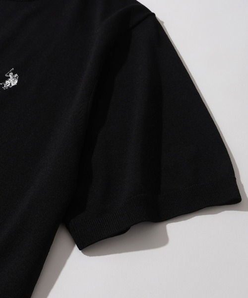 U.S. POLO ASSN.(ユーエスポロアッスン)の「【U.S. POLO ASSN./ユーエスポロアッスン】接触冷感 ワンポイントロゴ刺繍 半袖クルーネックニット(ニット/セーター・メンズ・ネイビー/ブラック/オフホワイト・LL/M/L)」の15枚目の写真