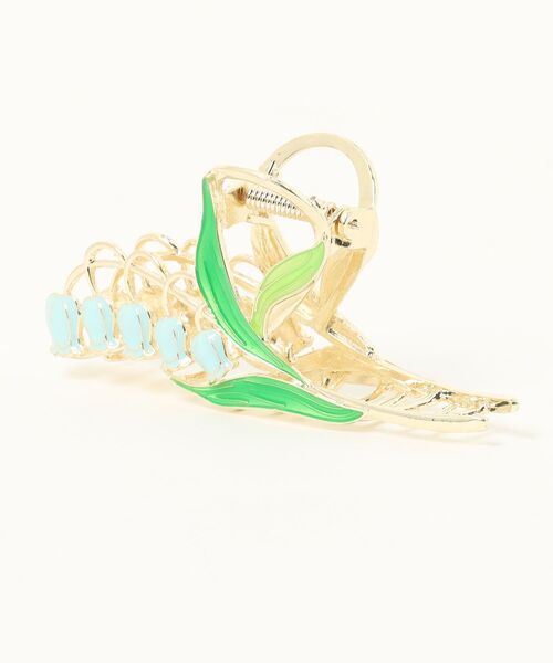 カヤ（カヤ）の「【カヤ】鈴蘭バンスクリップ（バレッタ/ヘアクリップ・レディース・アクア/ホワイト/ピンク・FREE）」の2枚目の写真