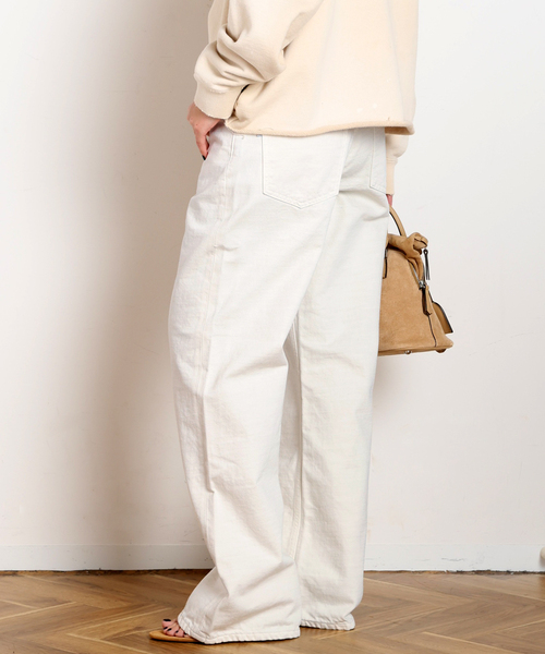 AP STUDIO（エーピーストゥディオ）の「【HAIKURE/ハイクル】KOREA White（デニムパンツ・レディース・ホワイト・25/24/27/26）」の2枚目の写真